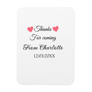 Ímã obrigado por vir mensagem de texto nome adicionar 