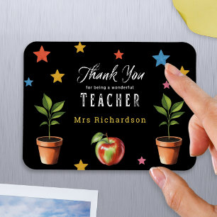 Ímã Obrigado Professor Quadro Negro Maçã Personalizado