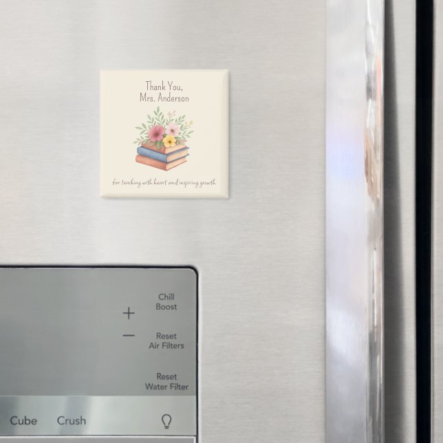 Imã Obrigado Professora - Manuais e Flores de Aquarela (In Situ (Fridge))