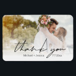 Ímã obrigado que você chique com a letra foto do dia d<br><div class="desc">Informações gerais do obrigado freepik.com que você chic escreve manuscrito dia de casamento imã,  personalizada</div>