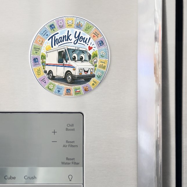 Imã obrigado trabalhadores postais agradecimento (In Situ (Fridge))