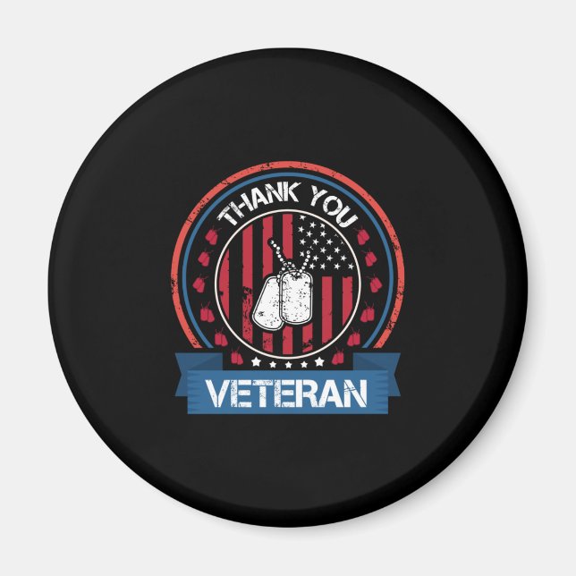 Imã Obrigado Veteran | Homenagem Militar Patriótica (Frente)