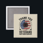 Imã Obrigado Veteranos Militares de Girassol Dia dos V<br><div class="desc">Obrigado Veteranos Vereadores Militares De Girassol Tributo Do Dia</div>