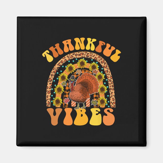 Imã OBRIGADO VIBES Rainbow Turkey Cai Na Borda (Frente)