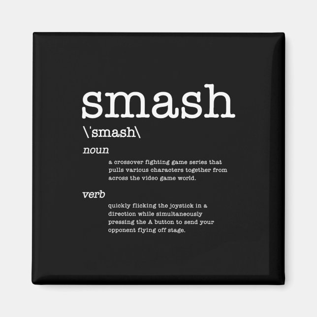 Imã Obrigado Videogames Smash Definição Video Game  (Frente)