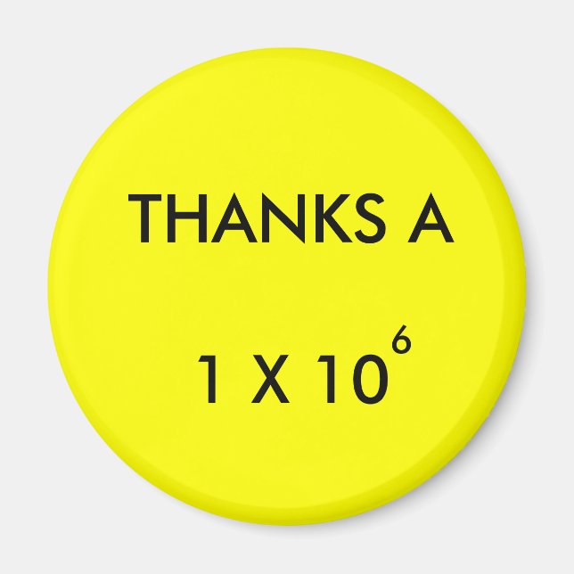 Imã OBRIGADOS A MILHÕES - ímã (Frente)