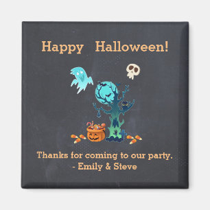 Imã Obrigados de Halloween Ghosts Bats Skulls & Candy