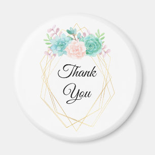 Imã Obrigados de Suculmentos Modernos de Cor de Água 