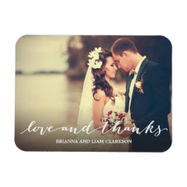 Ímã Obrigados e amor Simples Cheio de Script Foto Base