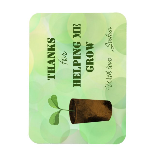 Ímã Obrigados para me ajudar a crescer! cartões de agr (Vertical)