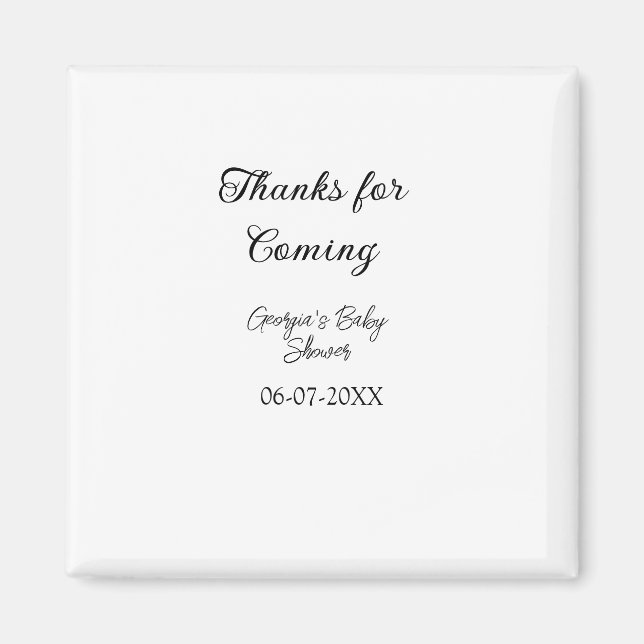 Imã Obrigados para o próximo chá de fraldas, um simple (Frente)