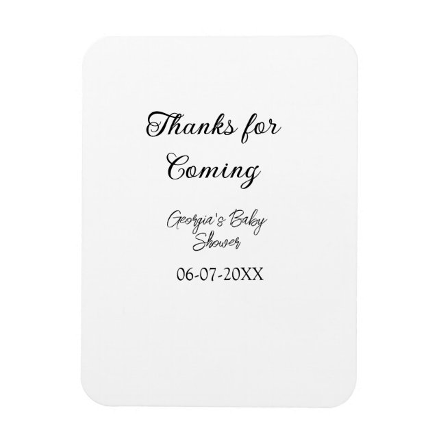 Ímã Obrigados para o próximo chá de fraldas, um simple (Vertical)