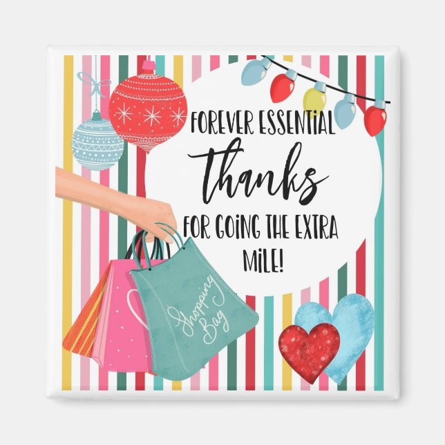 Imã obrigados para obrigados de entrega extra milha (Frente)