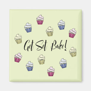 Imã Obter cupcakes coloridos do Assar Set