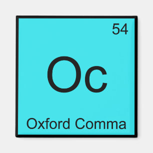 Imã Oc - Símbolo de Elemento de Química de Coma Oxfo