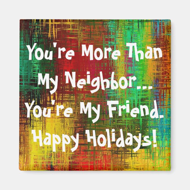 Imã Ocasião Personalizar Vizinho (Frente)