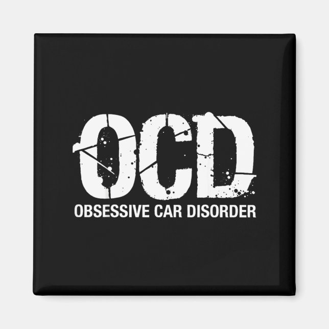 Imã Ocd Obsessive Car Disorder Funny Lover Garage Guy  (Frente)