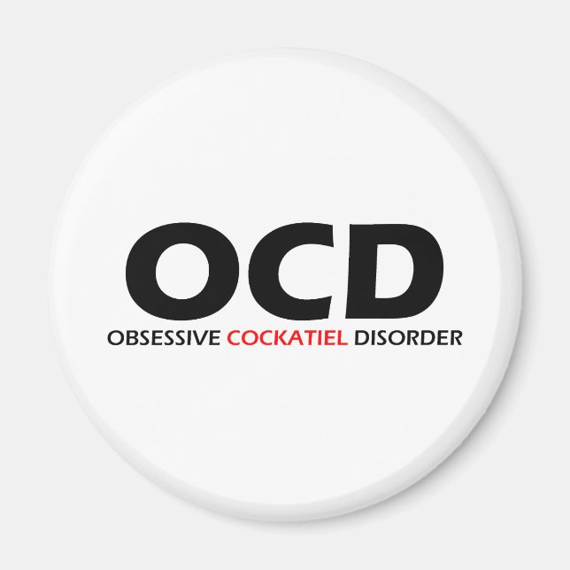 Imã OCD - Perturbação Obsessiva do Cockatiel (Frente)