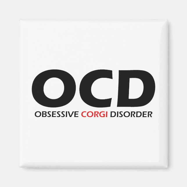 Imã OCD - Perturbação Obsessiva do Corgi (Frente)