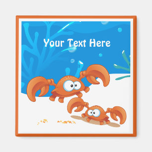 Imã Ocean Aquatic Cute Crabs Custom Magnet