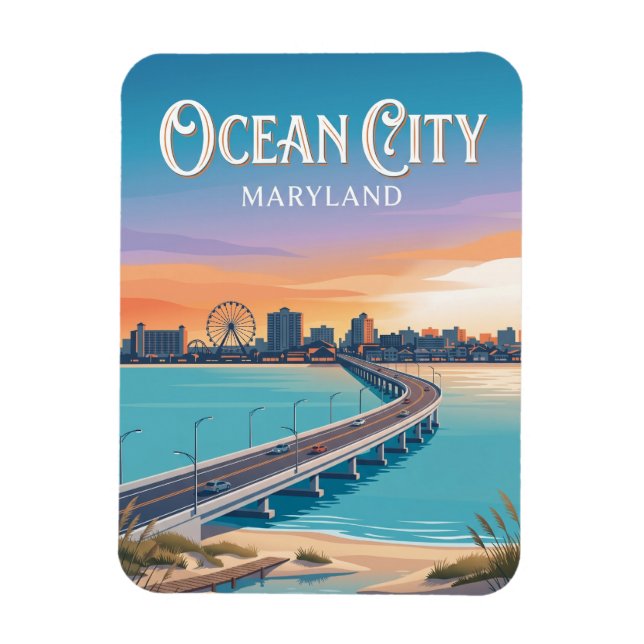 Ímã Ocean City Maryland (Vertical)