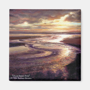 Imã "Ocean Sunset Swirl" Magnet