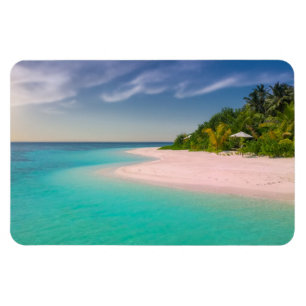 Ímã Oceano Aquamarine Praia Tropical Cênica