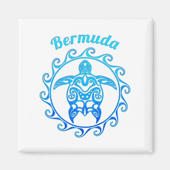 Imã Oceano Azul, Tartaruga Tribal Bermuda (Frente)