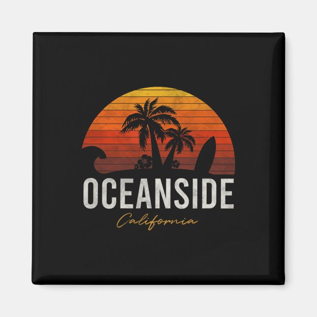 Imã Oceanside Beach California Palms VacSurf Sun (Frente)