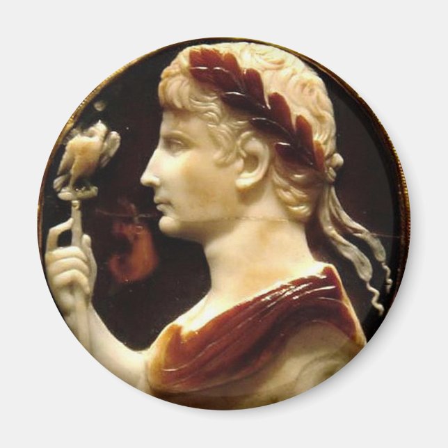 Imã Octavian Augustus Roman Imperador Cameo Lothar Cro (Frente)