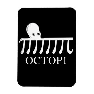 Ímã Octopi - Engraçado Pi Octopus Math