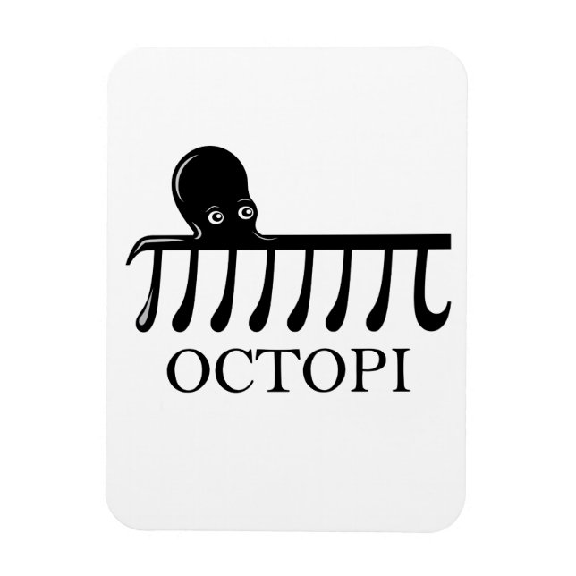 Ímã Octopi - Engraçado Pi Octopus Math (Vertical)