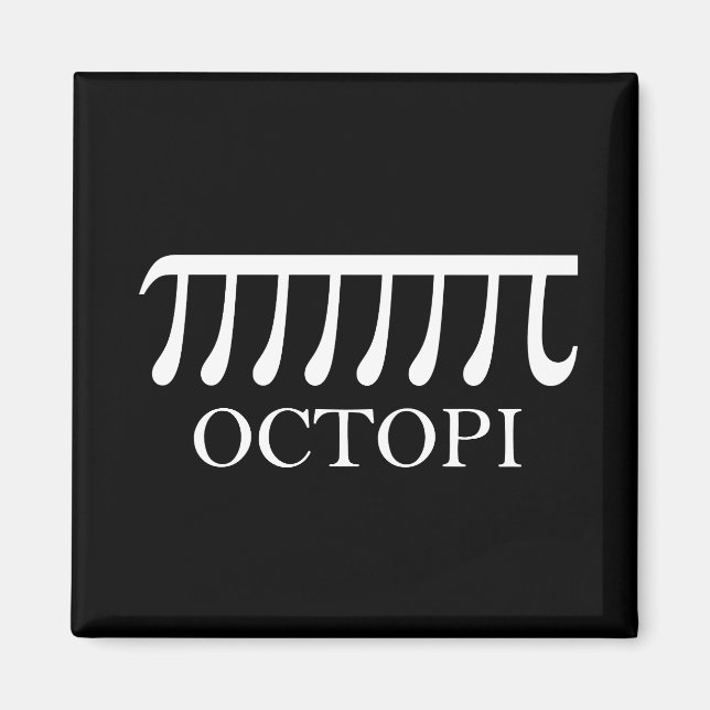 Imã Octopi - Engraçado Pi Octopus Math (Frente)