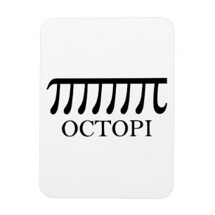 Ímã Octopi - Engraçado Pi Octopus Math
