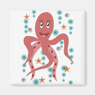 Imã Octopus Animal do Mar Submarino Vida no Mar Kraken