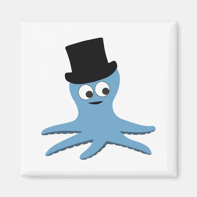 Imã Octopus azul (Frente)