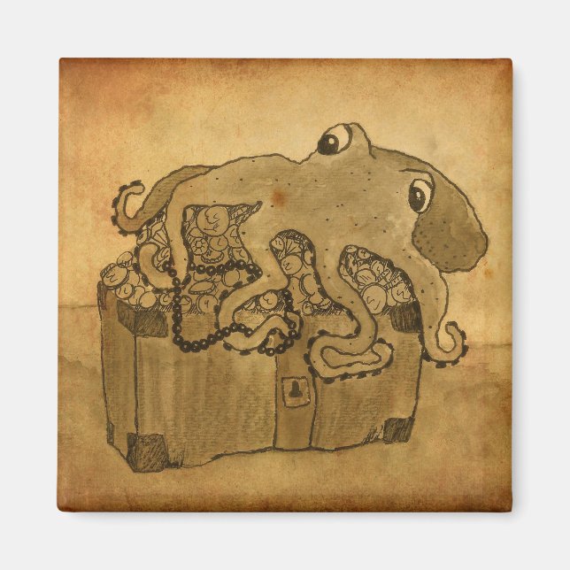 Imã Octopus e Treasure Chest (Frente)