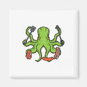 Imã Octopus Grieling Churrasco Funny Byrbecue