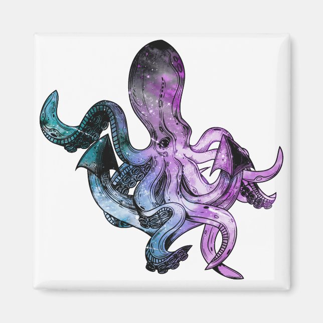 Imã Octopus neon (Frente)