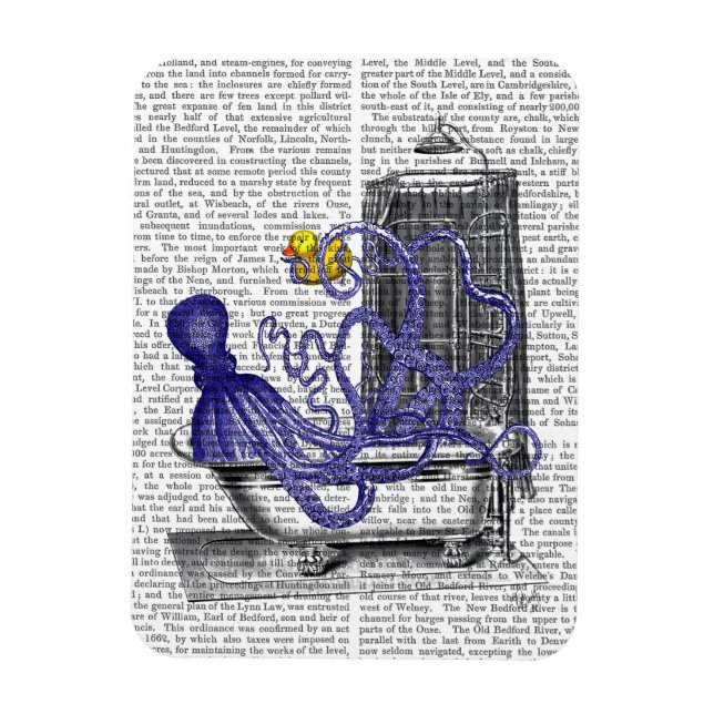 Ímã Octopus no Banho 2 (Vertical)