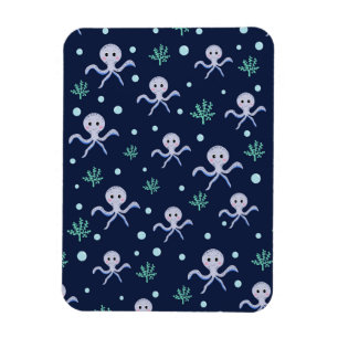 Ímã Octopus sob o padrão das crianças do mar