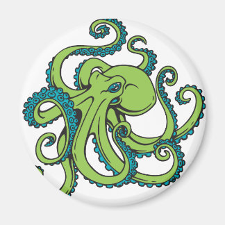 Imã Octopus Verde e Azul