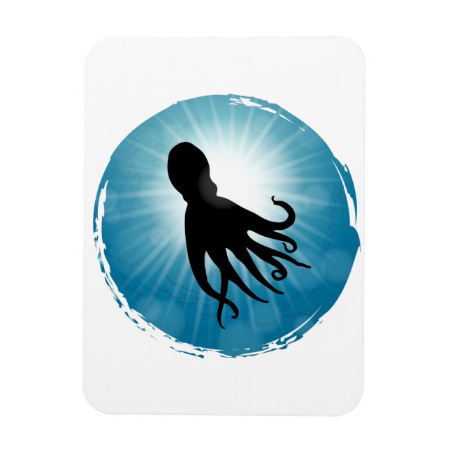 Ímã Octopus Vida Aquática Submarina (Vertical)