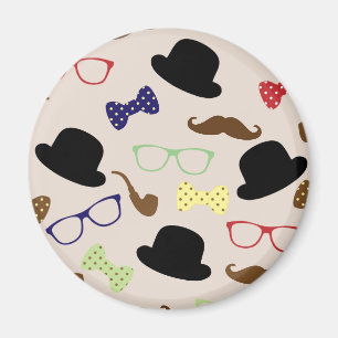 Imã Óculos, Chapéus e bigode