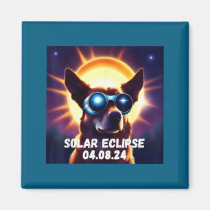 Imã Óculos de Eclipse Solar Total de Cachorro Fofo