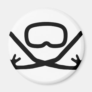 Imã óculos de mergulho e snorkel