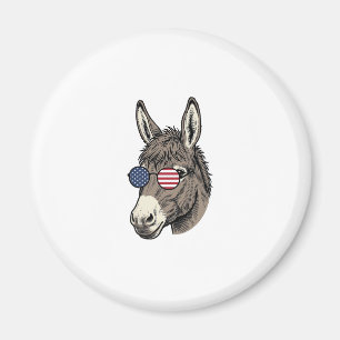 Imã Óculos de Sol de Burro Patriota Camisa Vintage Des