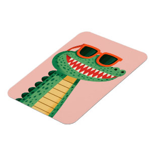 Ímã Óculos de sol de crocodilo engraçados animal de de