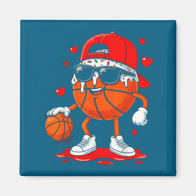 Imã Óculos de sol de sorvete pingando de basquete meni (Frente)