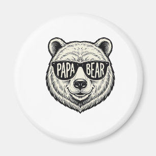 Imã Óculos de sol do Papai Urso Cabeça de Urso Design